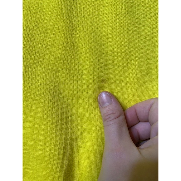 Vtg 60s Creslan Casual yellow green Blue Shirt Short Sleeve Ringer Sweater READ - Picture 5 of 8